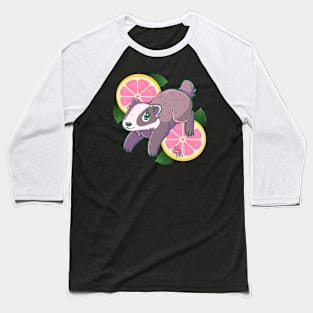 Grapefruit Badger Splash Baseball T-Shirt